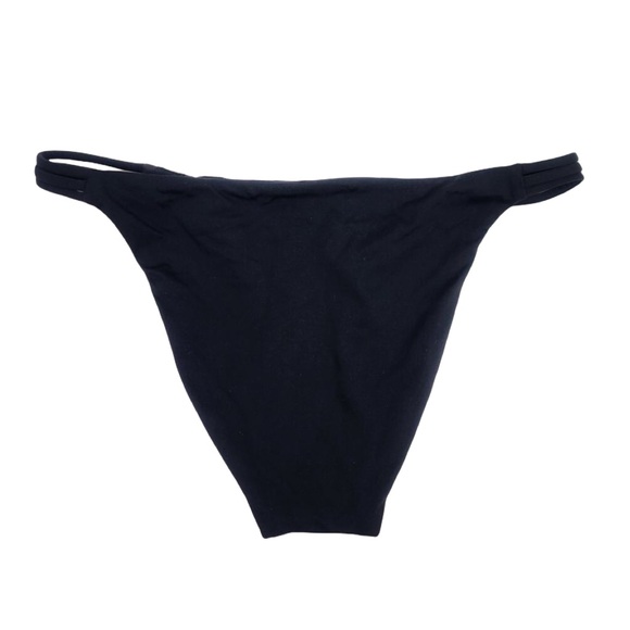 L*Space Claude Classic Black Floral Accent Bikini Swim Bottom NWT Size S - Picture 2 of 8